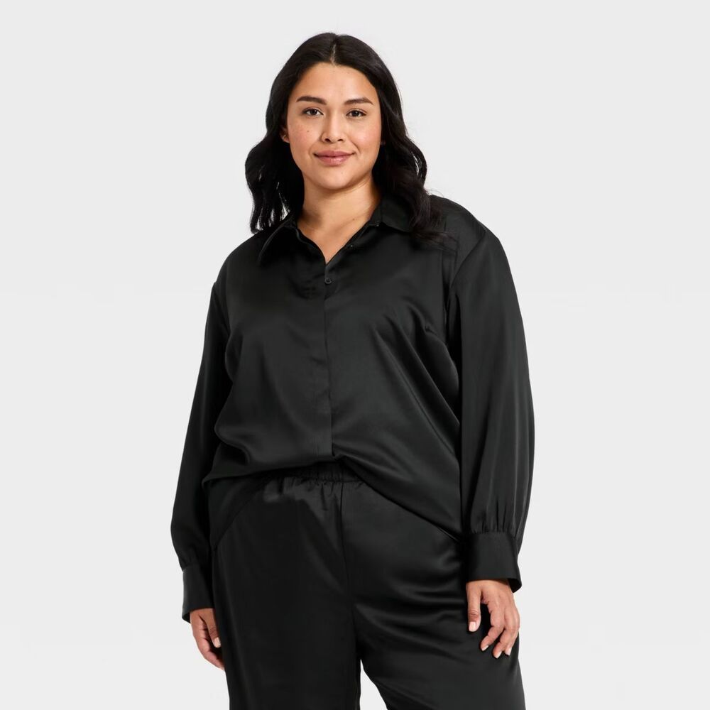 A New Day Button Down Blouse Size XXL